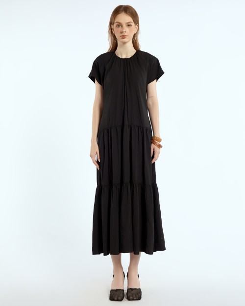 Sixdo SIXDO G-Black Raw Loose Dress for Women
